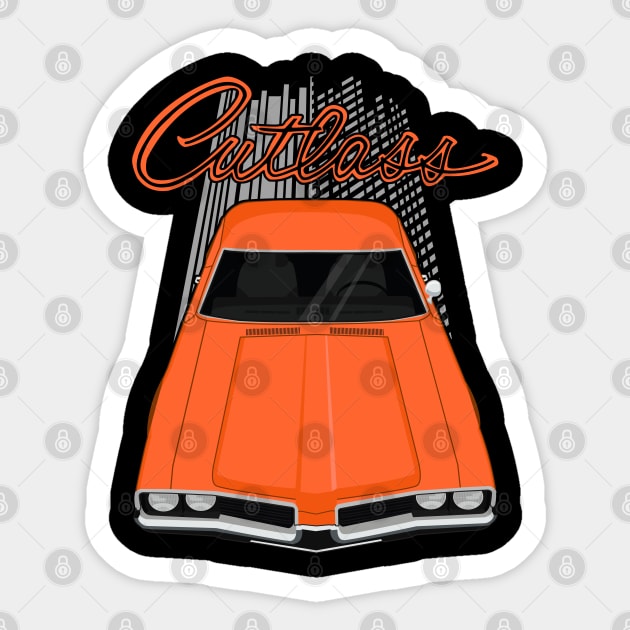 Oldsmobile Cutlass 1969 - orange Sticker by V8social